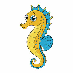 Seahorse art vector illustrator