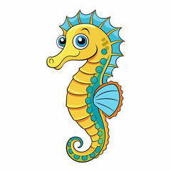 Seahorse art vector illustrator