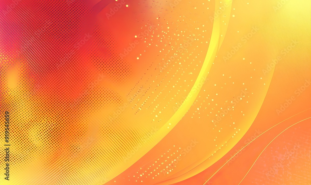 Poster Dynamic orange background gradient, abstract creative scratch digital background, modern landing page concept with line and square elements.