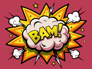 Comic bomb explosion. Cartoon brawl cloud with feet and legs. Speech explode bubbles, circle burst with bam, pow, boom, crash and bang for comic books. Vector set
