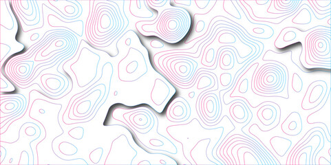 Topographic map. Geographic mountain relief. Abstract lines background paper texture Imitation of a geographical map shades .Topographic contour lines vector map seamless pattern vector illustration.	