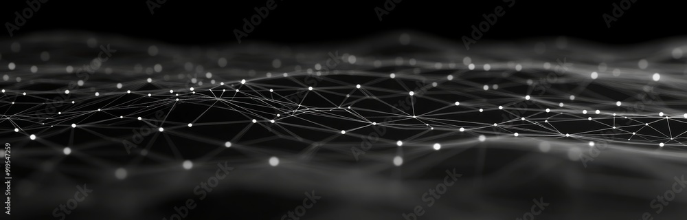 Poster the futuristic black hexagon background is based on the concept of a honeycomb and contains wave par