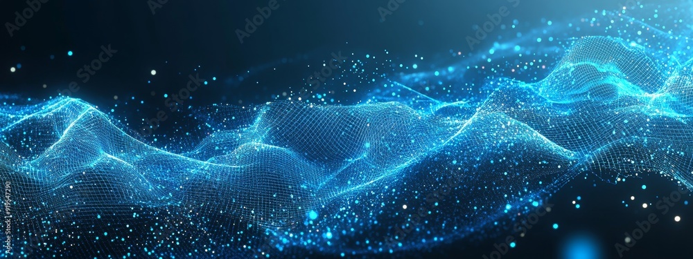 Poster a futuristic hexagon abstract background. analysis and automation of stock data. big data. 3d.