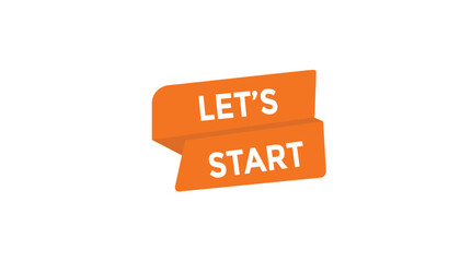 Let’s start button web banner templates. Vector Illustration 
