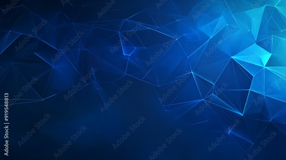 Poster stream of digital data flowing on a blue background in a technology connection. concept of digital d