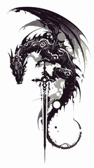 Dragon Tattoo Design - Fierce and Majestic Ink Art