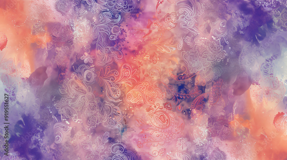 Poster paisley ornament seamless pattern for a luxurious and sophisticated background design