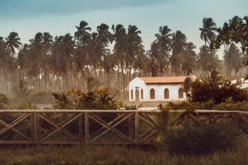Church at the beach in Sao Miguel dos Milagres, Brazil