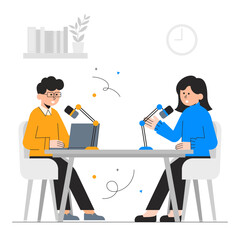 Podcasters Illustrations