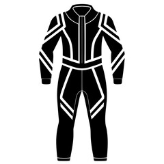 Racing suit silhouette art Vector