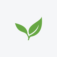 Green leaf ecology nature element vector icon or green leaf logo design 