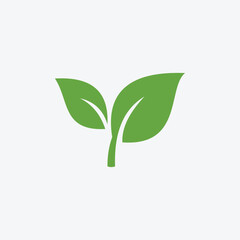 Green leaf ecology nature element vector icon or green leaf vector logo design 