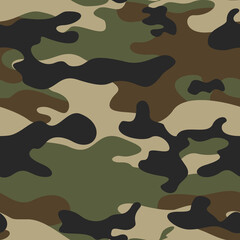 
army camouflage pattern, green vector background, stylish print