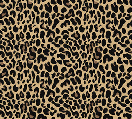 
leopard pattern vector seamless background, trendy stylish print design