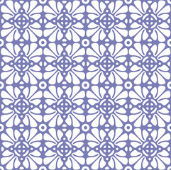 Blue gray abstract floral seamless pattern