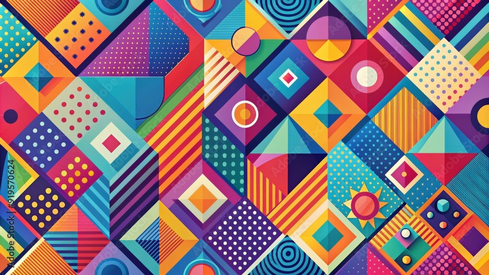 Poster abstract background with colorful geometric shapes and patterns, abstract, background, colorful, geo