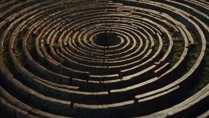 Naklejka premium A labyrinth of interlocking spirals representing the journey of self-discovery