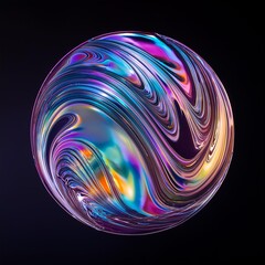 shimmering holographic liquid swirling in zero gravity creating abstract patterns and prismatic reflections set against a dark background for maximum contrast and visual impact