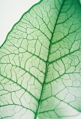 Obraz premium close-up green leaf texture