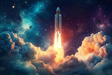 Rocket Launch into Space.