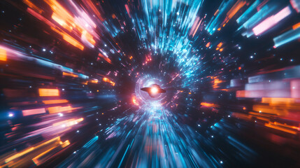 Fototapeta premium Hyperspace Travel.