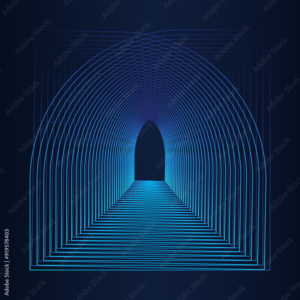 Aufkleber futuristic background. abstract 3d perspective transparent overlay pattern by blue green light lines