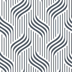 Seamless discreet pattern with wavy lines on a white background
