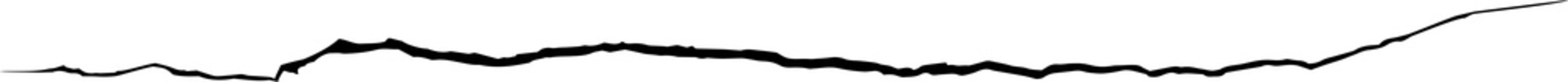 Surface crack and fissure in ground, concrete, crevices from disaster top view. Breaks on land surface from earthquake isolated on white background. Broken ground, wall, glass pattern effect. Damage	