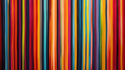 Fototapeta premium Vibrant stripes in various colors create an eye-catching textile pattern in a studio