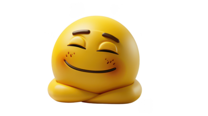 3D Emoji with a sleepy expression ,isolated on a pure white background
