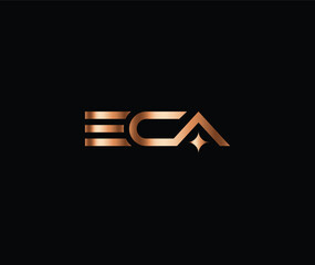 Letter ECA creative logo design vector, initial ECA letter Branding