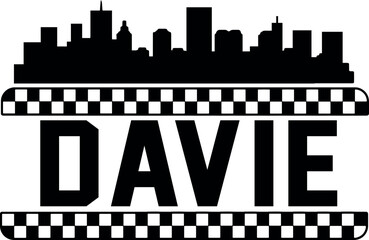 Davie Florida Skyline Silhouette Vector
