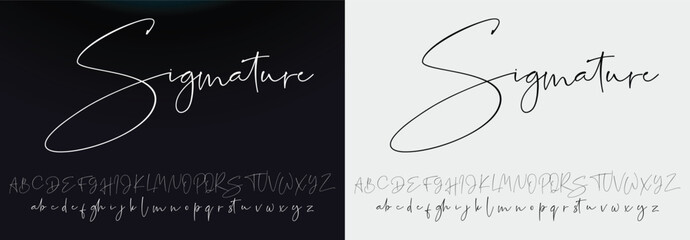 signature Font Calligraphy Logotype Script Brush Font Type Font lettering handwritten