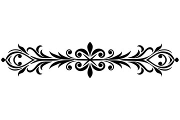 Floral curves Ornament design Vector