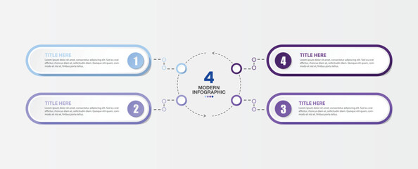 Blue tone circle infographic with 4 steps, process or options.