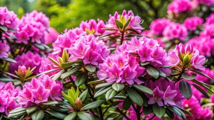 Rhododendron flower bush in full bloom, rhododendron, flower, bush, blooming, vibrant, colorful, spring, foliage, garden, nature