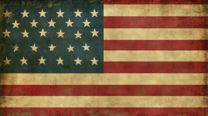 Classic American flag background with a vintage tone, ideal for Labor Day celebrations, evoking a sense of patriotism.
