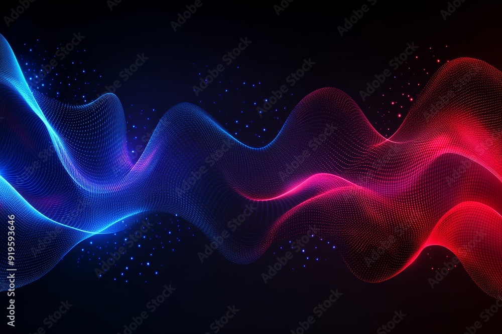 Poster lines and geometric shapes of mesh or net. 3d illustration. technical background.