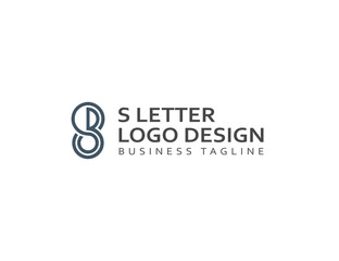 Luxury letter S line color logo