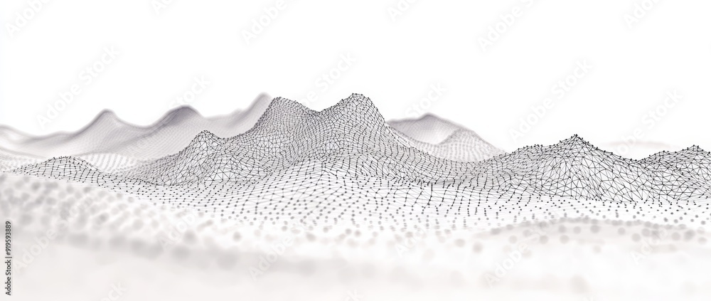 Poster an abstract digital background. an abstract wave. network connection structure. big data. a 3d rende