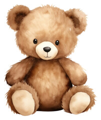 Obraz premium PNG Adorable fluffy teddy bear illustration