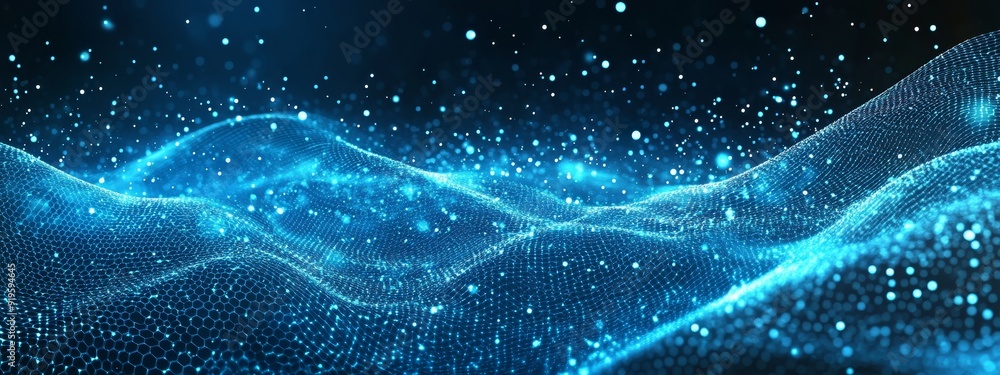 Aufkleber background of an abstract hexagon. analysis and automation of stock data. big data.