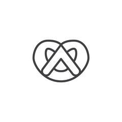 Pretzel line icon