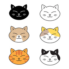 Cat Logo Vector  Icon Face Breed Head Vector Stock