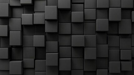This is a 3D, futuristic wall background with square, polished blocks on a black background.