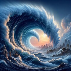 25 6 Tsunami A series of massive ocean waves caused by underwate