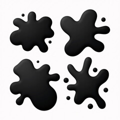 Abstract blotch shape. random abstract liquid organic black irregular blotch shapes. set of modern graphic elements. liquid shape elements. fluid dynamical colored forms banner