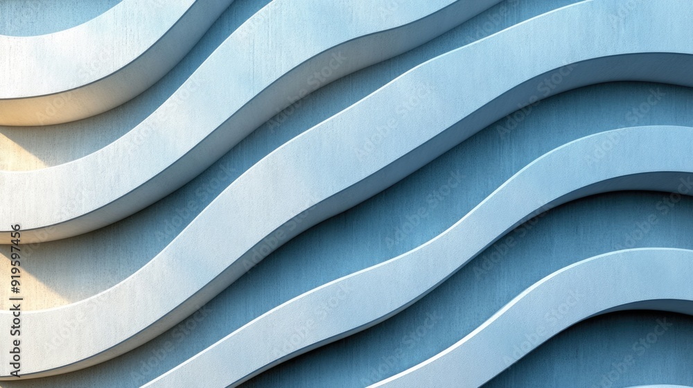 Poster curved geometric shapes form a dynamic and modern architectural pattern