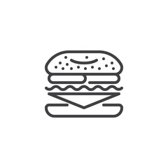 Bagel Sandwich line icon