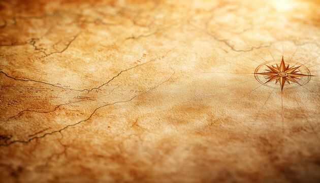 Elegant vintage map background featuring a compass design, perfect for travel themes and adventure designs.